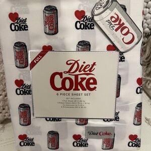 Diet Coke 6 Piece Sheet Set with Can Print Full